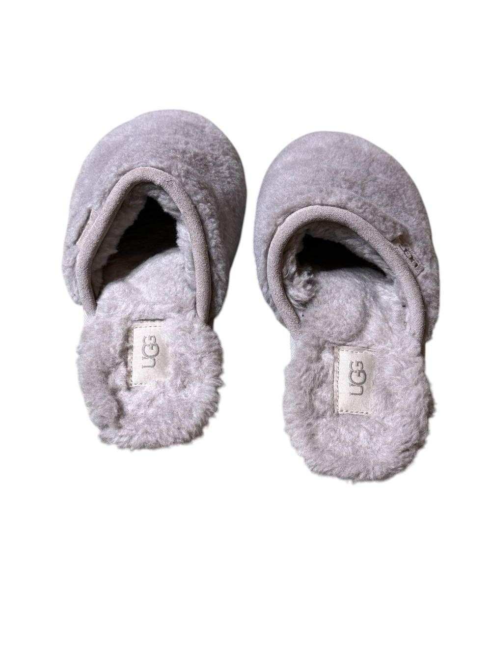 UGG Fluffette Gray Slipper Womens Sz 8 Shearling Wool Slip On House Shoes - Picture 3 of 9